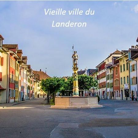 Chambre Lumineuse Dans Une Grande Villa Le Landeron Exterior photo