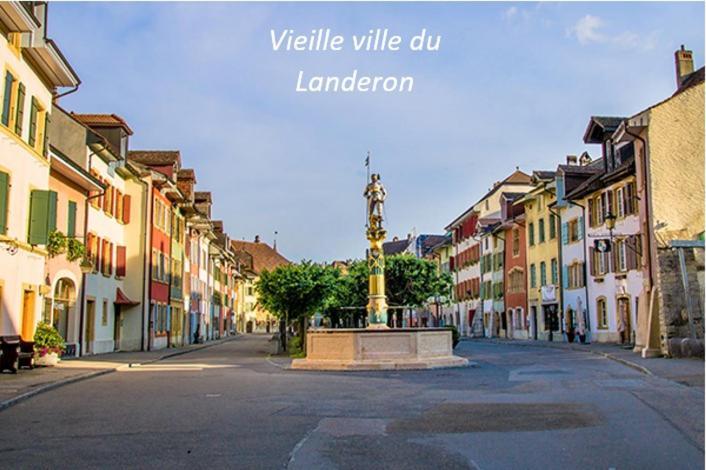 Chambre Lumineuse Dans Une Grande Villa Le Landeron Exterior photo